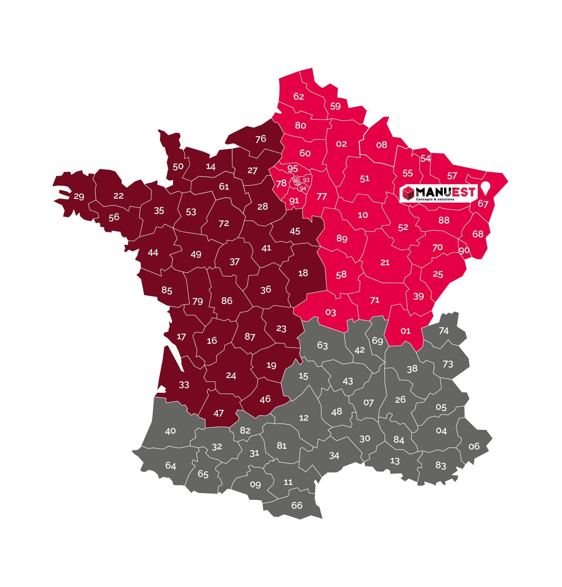 Carte de MANUEST France