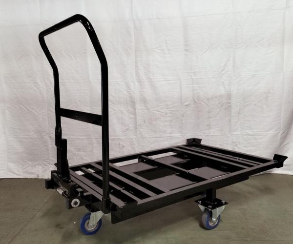 Base roulante sur-mesure noire - roues losange